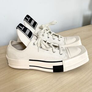 Size 10.5 - Rick Owens DRKSHDW x Converse TURBODRK White